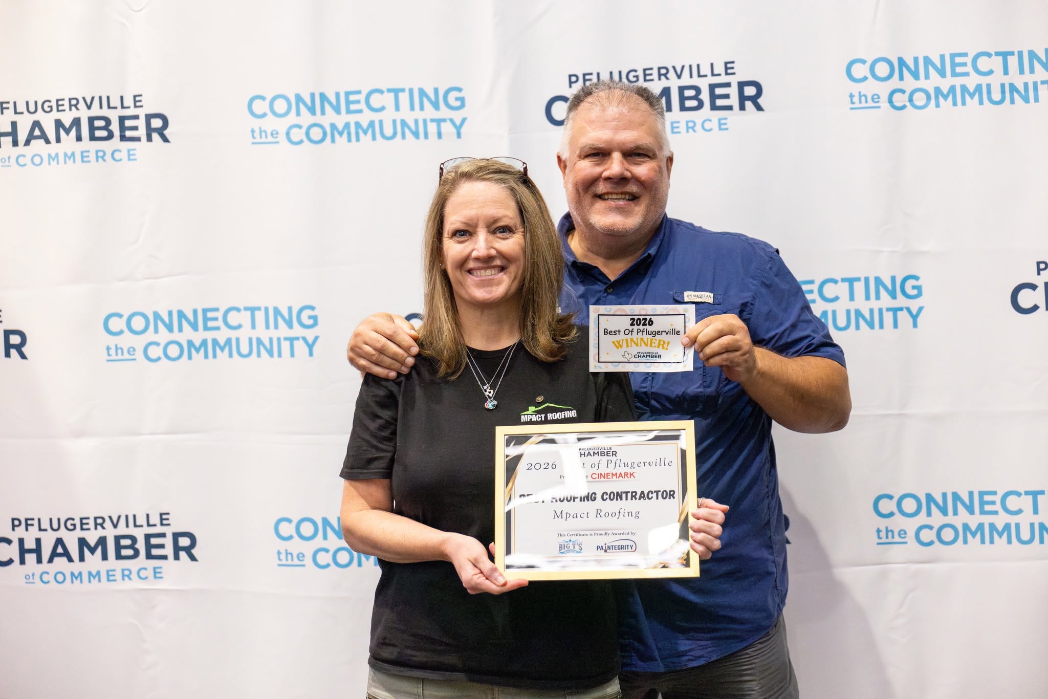 Mpact Roofing at the 2026 Best of Pflugerville awards